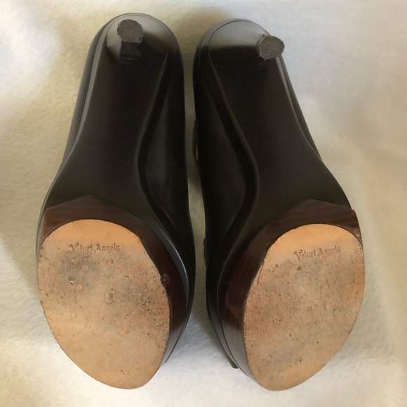 Velvet Angels Socialista Leather Platform Stilettos - Picture 15 of 16